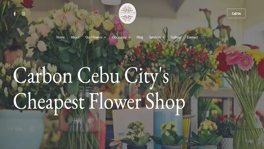 flower bar cebu website homepage